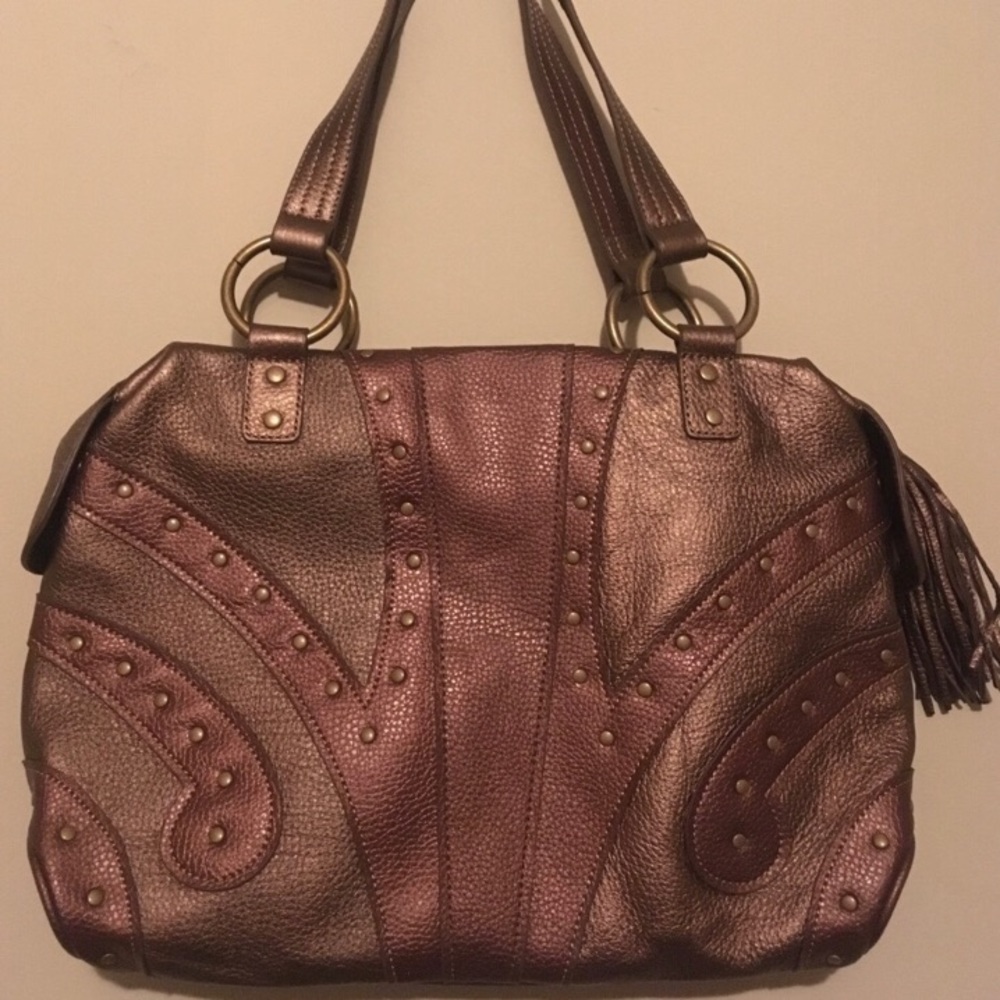 NWOT Hot in Hollywood Bronze Leather Shoulder Bag